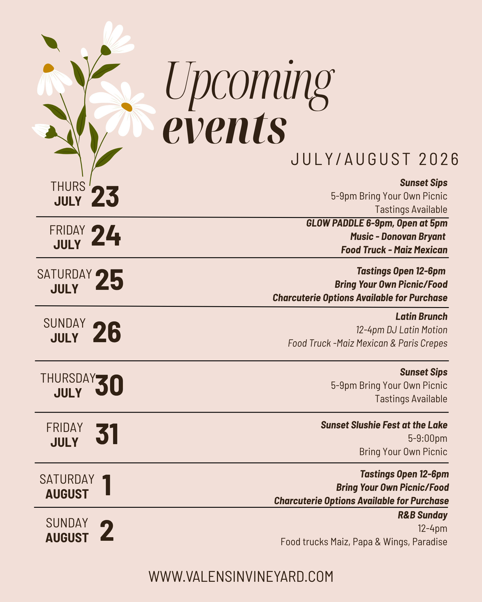 Peach Minimalist Summer Upcoming Events Instagram Post